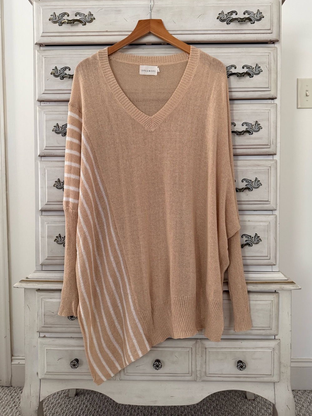 Vici Beige Cotton Knit Sweater